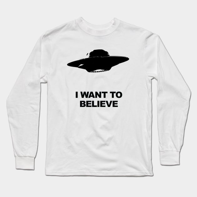 X-Files - I WANT TO BELIEVE Long Sleeve T-Shirt by Forgotten Flicks